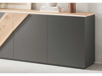 Aparador lacado con detalles en roble - EDELWEISS