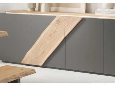 Aparador lacado con detalles en roble - EDELWEISS