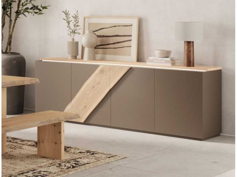Aparador lacado con detalles en roble - EDELWEISS