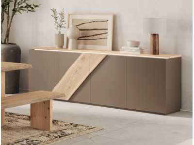 Aparador lacado con detalles en roble - EDELWEISS