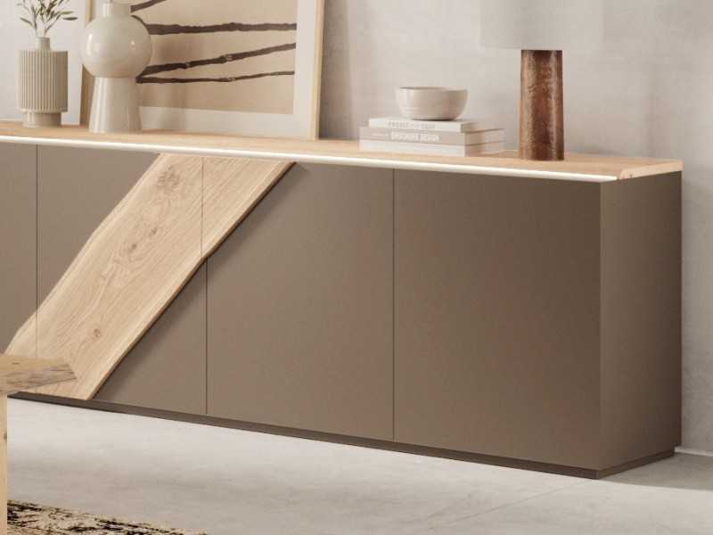 Aparador lacado con detalles en roble - EDELWEISS