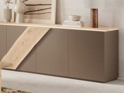 Aparador lacado con detalles en roble - EDELWEISS