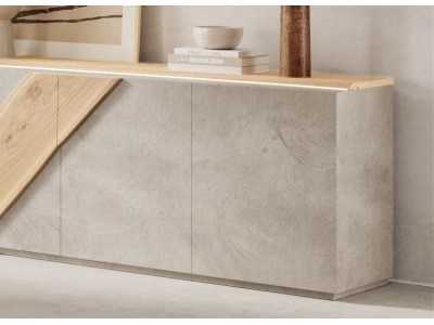 Aparador lacado con detalles en roble - EDELWEISS