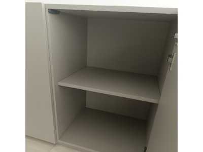 Aparador lacado con detalles en roble - EDELWEISS