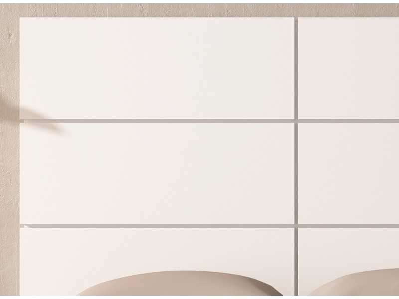 Modern design lacquered full bed with suspension bed base - JOHAN