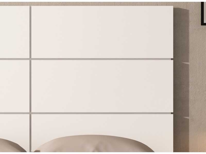 Cama completa lacada de diseño moderno con base de cama volada - JOHAN