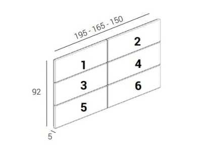 Lit double laqué design moderne avec sommier en suspension - JOHAN