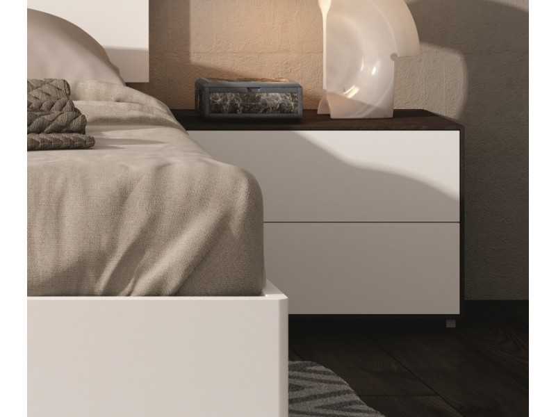 Lacquered 2-drawer bedside table - JOHAN