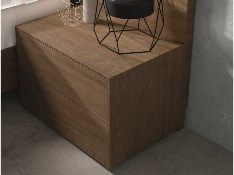 Lacquered 2-drawer bedside table - JOHAN