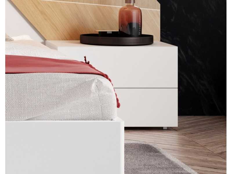 Lacquered 2-drawer bedside table - JOHAN