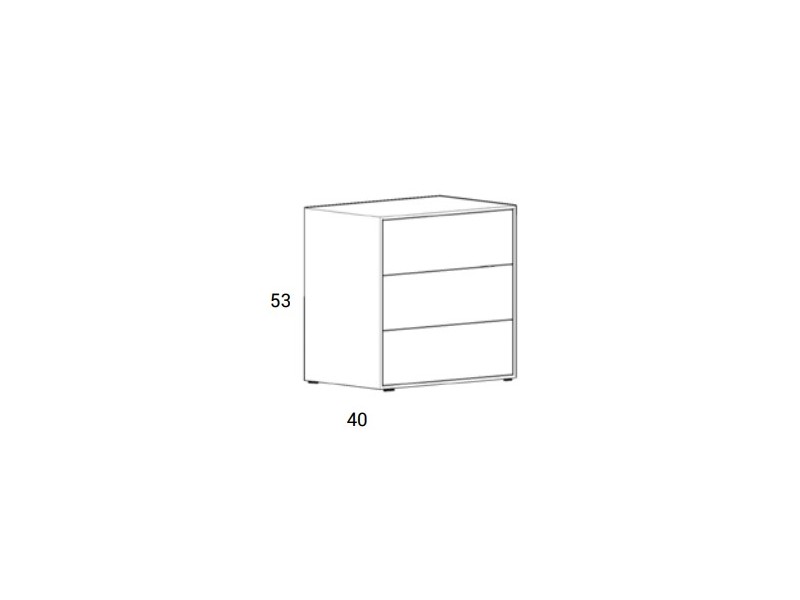 Lacquered 2-drawer bedside table - JOHAN