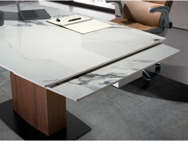 Mesa de comedor extensible con tapa porcelánico - SANNA