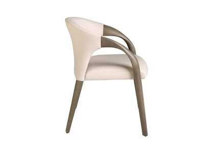 Chaise design en bois massif de chêne et cuir synthétique - EIRA ROBLE
