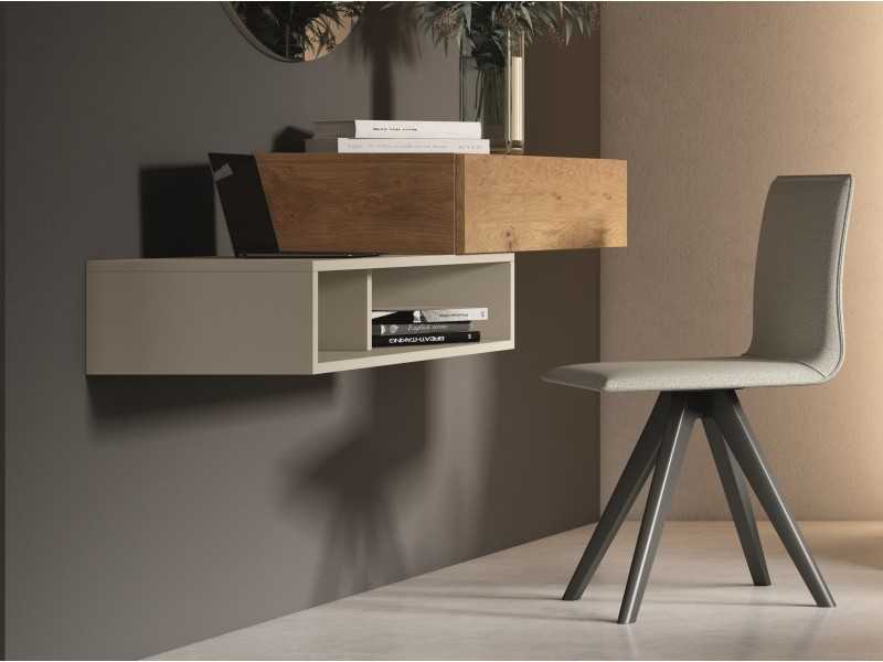 Tocador de diseño moderno en roble y lacado - AMELIE.R