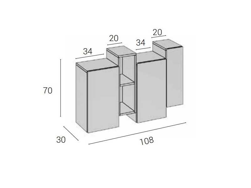 Console d'entrée laquée avec module en chêne - BLANCHE