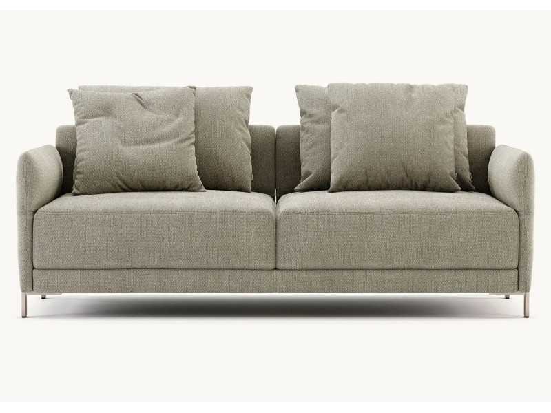 Sofá de diseño con patas en acero inoxidable - UGO
