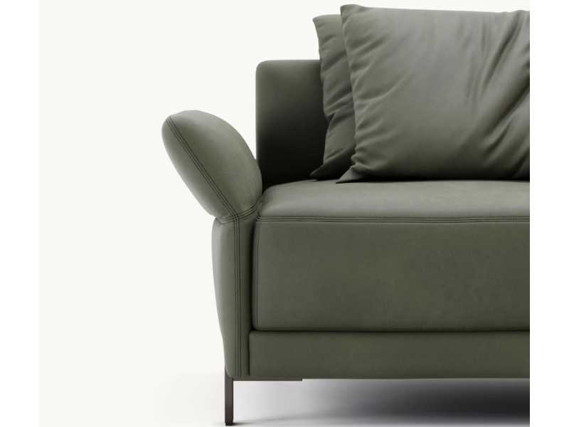 Sofá de diseño con patas en acero inoxidable - UGO