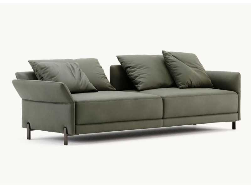 Designer sofa with stainless steel legs - UGO