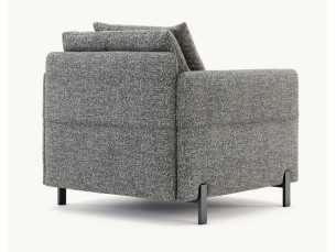 Sillón de diseño con patas en acero inoxidable - UGO 2