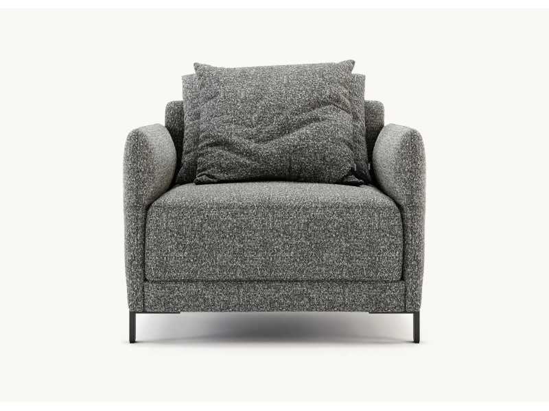 Sillón de diseño con patas en acero inoxidable - UGO