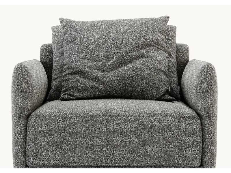 Fauteuil design avec pieds en acier inoxydable - UGO