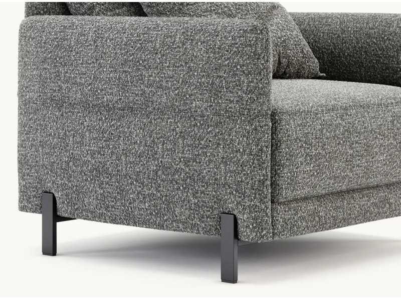 Sillón de diseño con patas en acero inoxidable - UGO