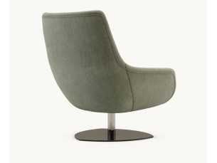 Sillón giratorio con base en acero inoxidable - GINEVRA 2