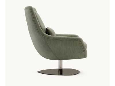 Sillón giratorio con base en acero inoxidable - GINEVRA Sillón giratorio con base en acero inoxidable - GINEVRA
