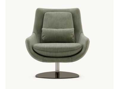 Sillón giratorio con base en acero inoxidable - GINEVRA Sillón giratorio con base en acero inoxidable - GINEVRA