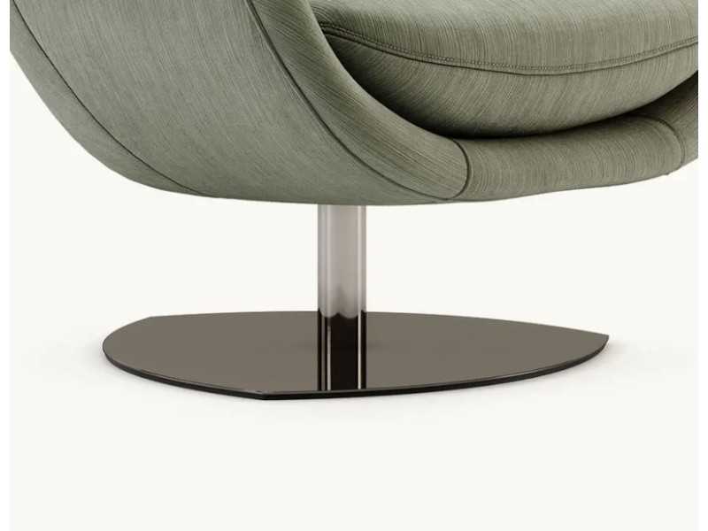 Fauteuil relax pivotant avec piètement en acier inoxydable - GINEVRA