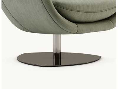Sillón giratorio con base en acero inoxidable - GINEVRA Sillón giratorio con base en acero inoxidable - GINEVRA