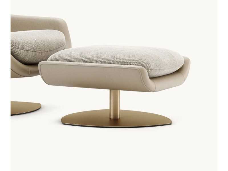Fauteuil relax pivotant avec piètement en acier inoxydable - GINEVRA
