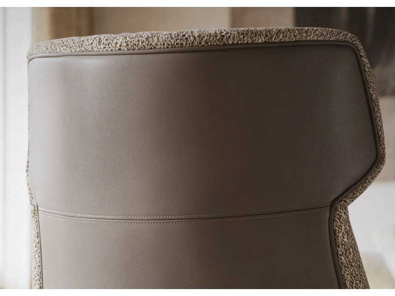 Designer armchair with stainless steel structure - ENNIO