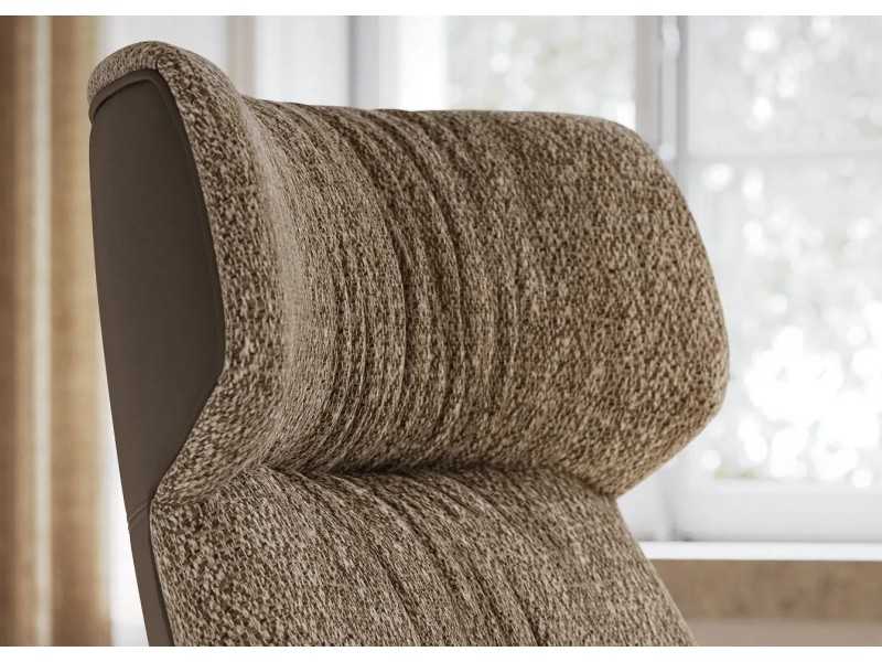 Designer armchair with stainless steel structure - ENNIO