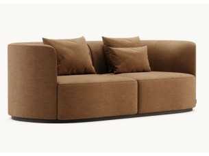 Designer sofa with wooden base - MAURA