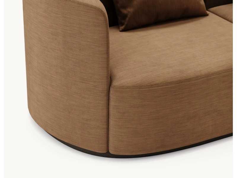 Designer sofa with wooden base - MAURA