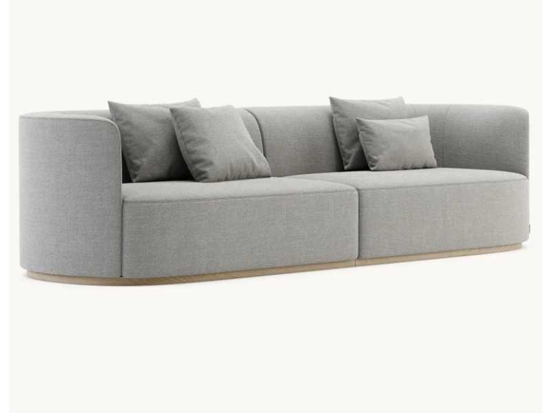 Designer sofa with wooden base - MAURA
