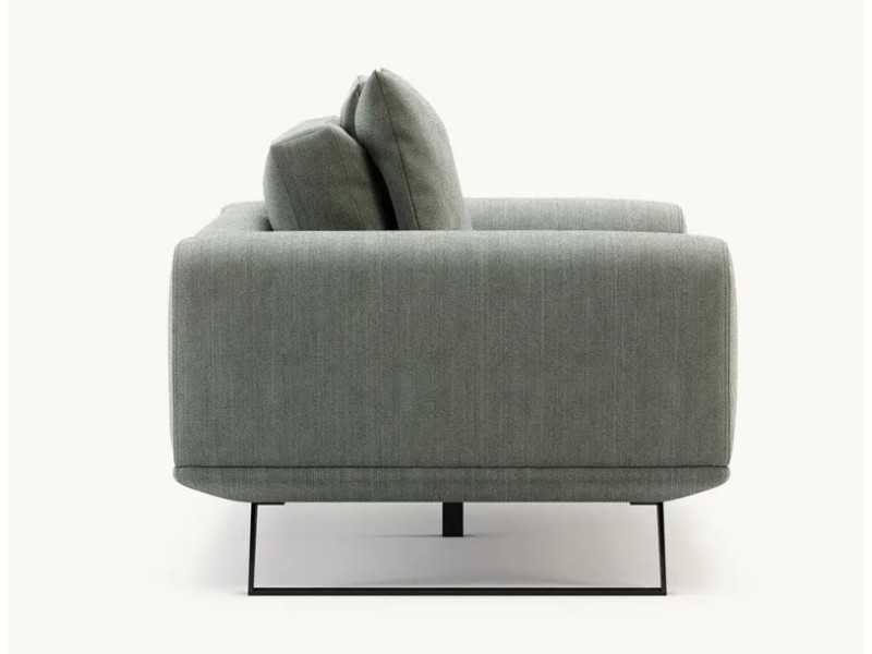 Canapé design moderne avec piètement en acier inoxydable laqué - SEVERINA