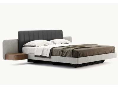 Cama completa tapizada con 2 mesitas - OTTAVIA