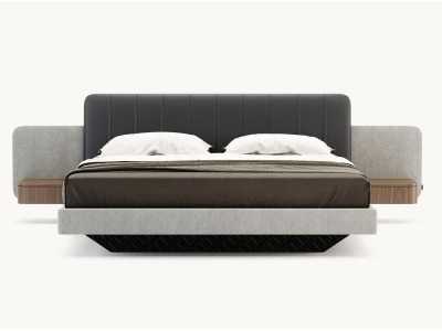 Cama completa tapizada con 2 mesitas - OTTAVIA