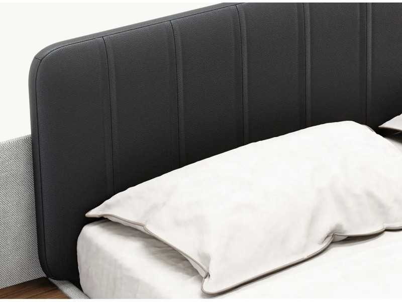 Cama completa tapizada con 2 mesitas - OTTAVIA