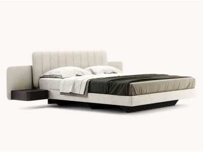 Cama completa tapizada con 2 mesitas - OTTAVIA