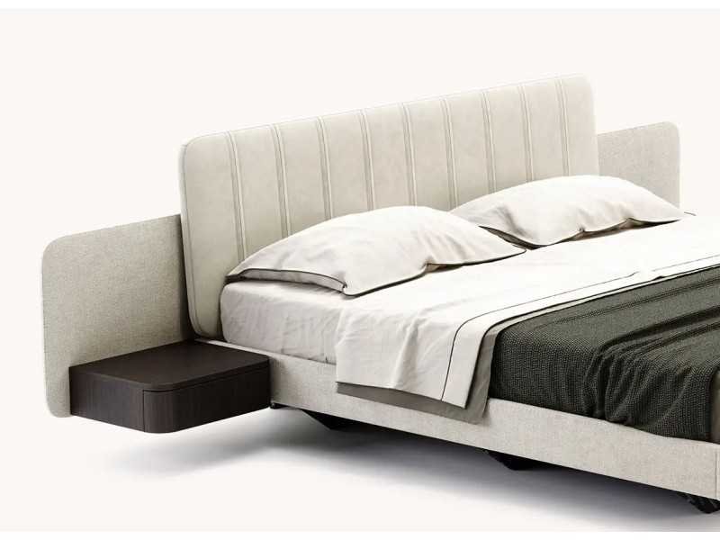 Complete upholstered bed with two bedside tables - OTTAVIA