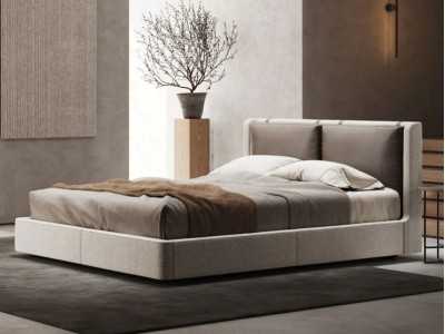 Complete upholstered designer bed - OLIVIA