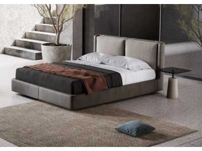Complete upholstered designer bed - OLIVIA