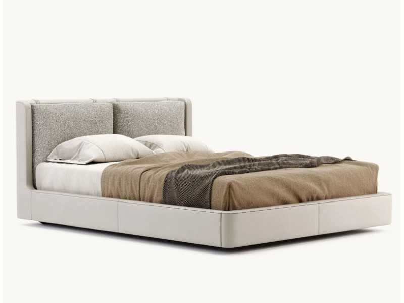 Complete upholstered designer bed - OLIVIA