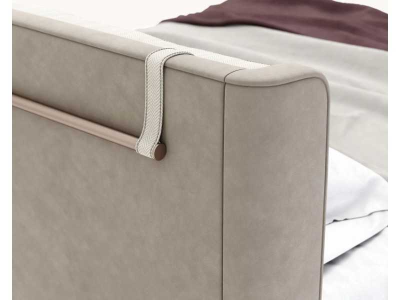 Complete upholstered designer bed - OLIVIA
