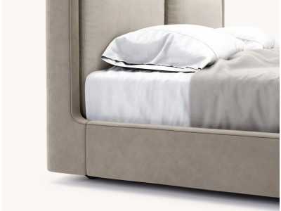 Complete upholstered designer bed - OLIVIA