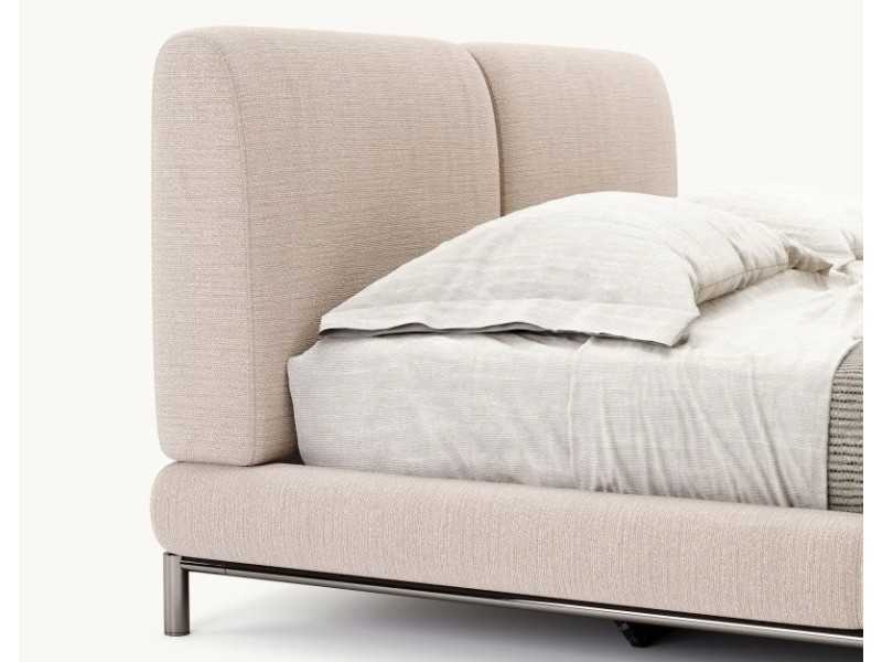 Complete upholstered designer bed - DORIANNE
