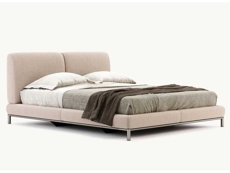 Complete upholstered designer bed - DORIANNE